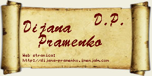 Dijana Pramenko vizit kartica